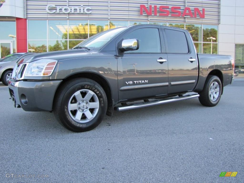 2007 Titan LE Crew Cab - Smoke Gray / Steel Gray photo #1