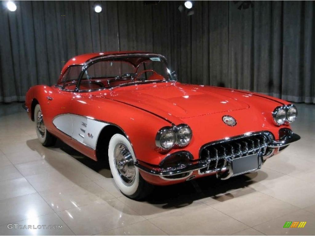 1958 Corvette Convertible - Signet Red / Red photo #18