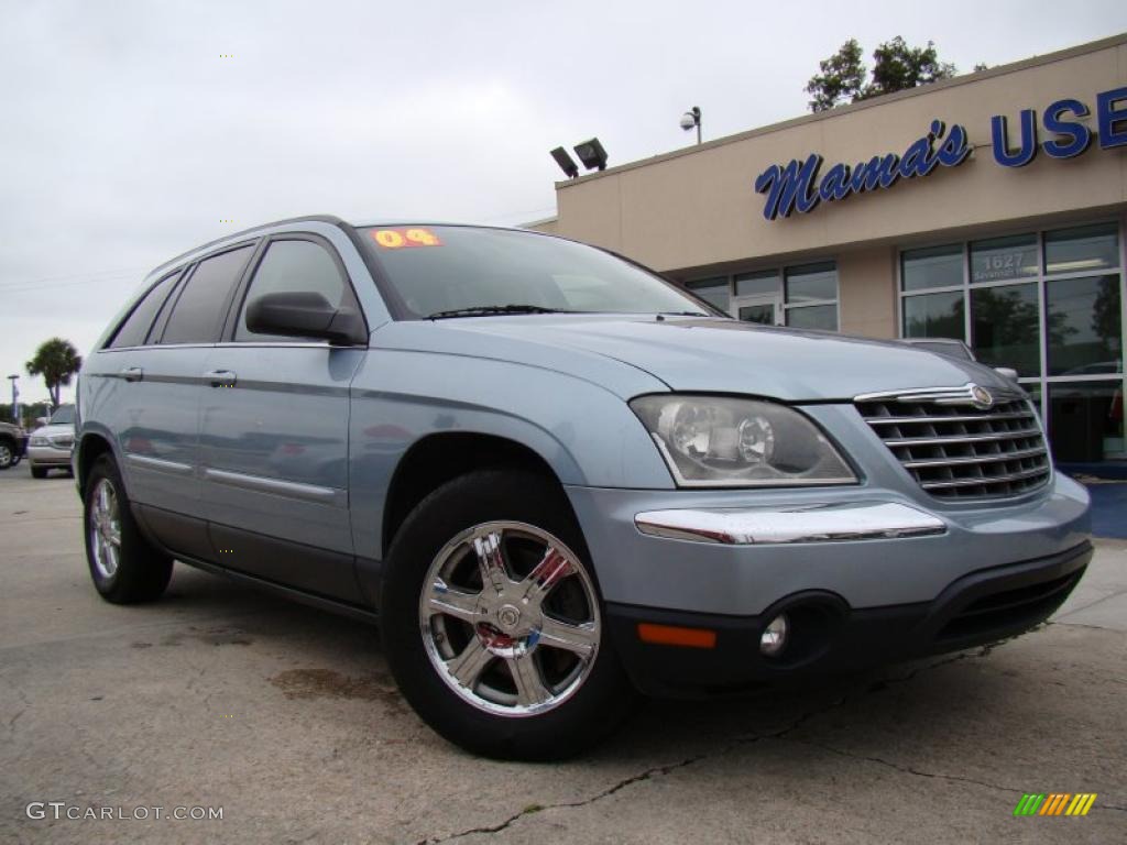 2004 Pacifica  - Butane Blue Pearl / Light Taupe photo #33