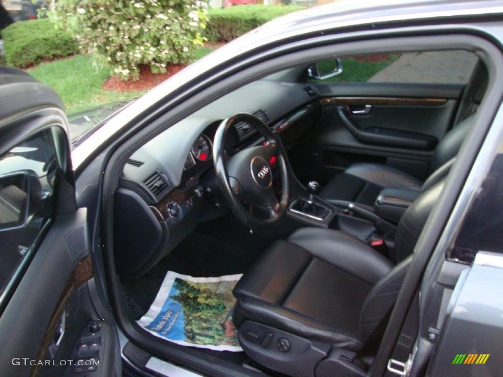 Ebony Interior 2005 Audi S4 4.2 quattro Sedan Photo #37441170