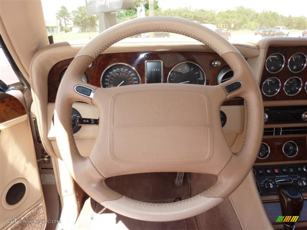 2002 Bentley Azure Standard Azure Model Oatmeal Steering Wheel Photo #37441854