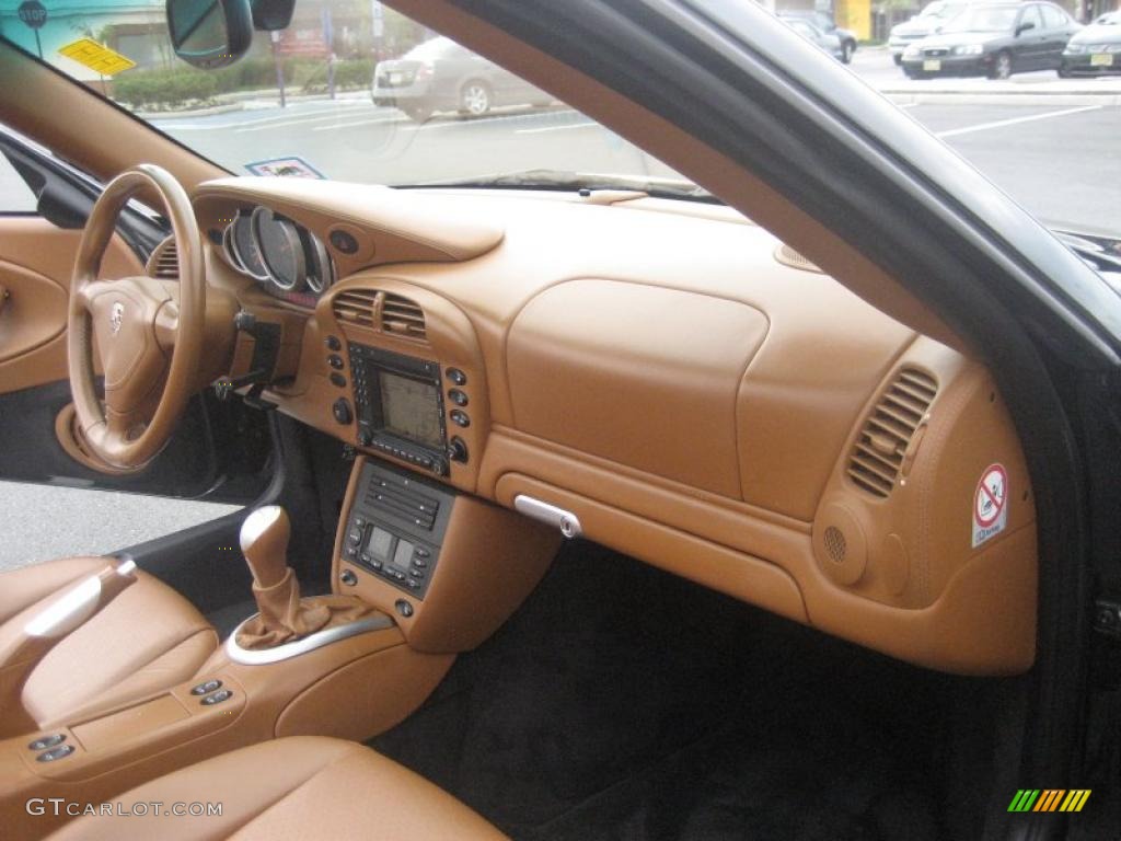 Natural Leather Brown Interior 2004 Porsche 911 Turbo Cabriolet Photo #37441934