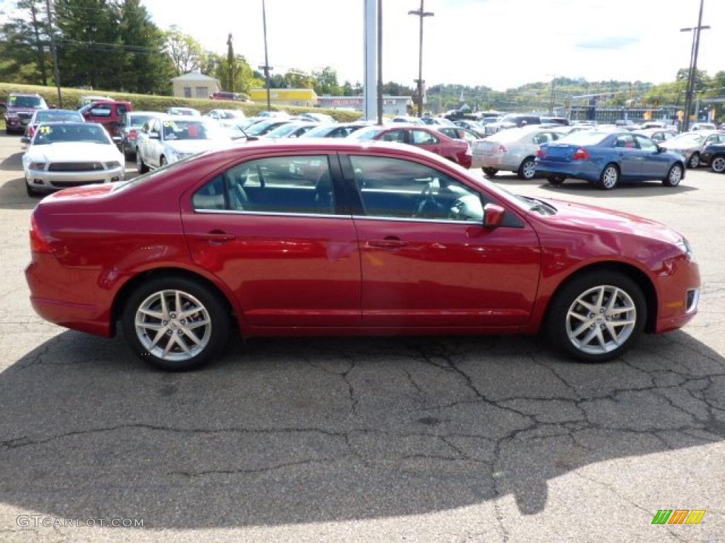 2010 Fusion SEL V6 - Sangria Red Metallic / Charcoal Black photo #5