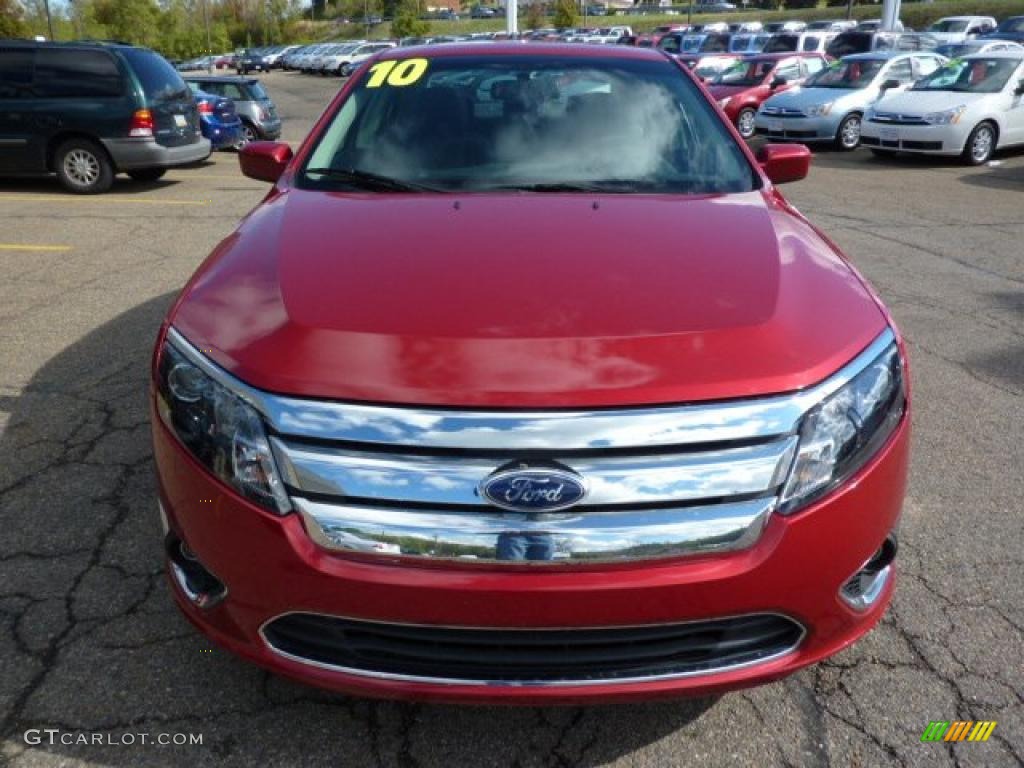 2010 Fusion SEL V6 - Sangria Red Metallic / Charcoal Black photo #7