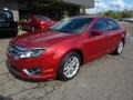 2010 Sangria Red Metallic Ford Fusion SEL V6  photo #8