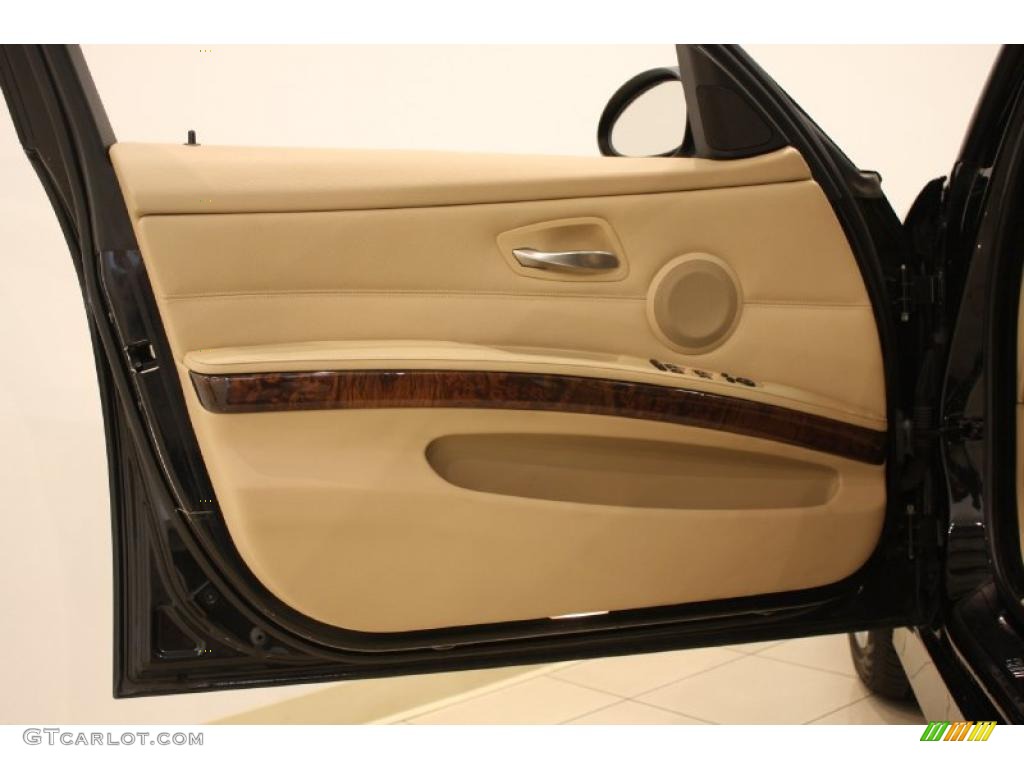 2007 3 Series 328xi Sedan - Black Sapphire Metallic / Beige photo #7