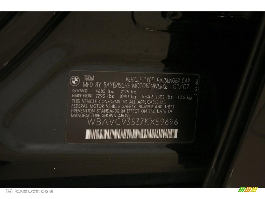 2007 3 Series 328xi Sedan - Black Sapphire Metallic / Beige photo #29