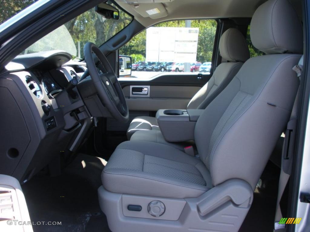 2010 F150 XLT SuperCab - Ingot Silver Metallic / Medium Stone photo #4
