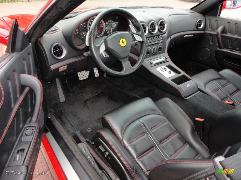 Black Interior 2002 Ferrari 575M Maranello F1 Photo #37447722