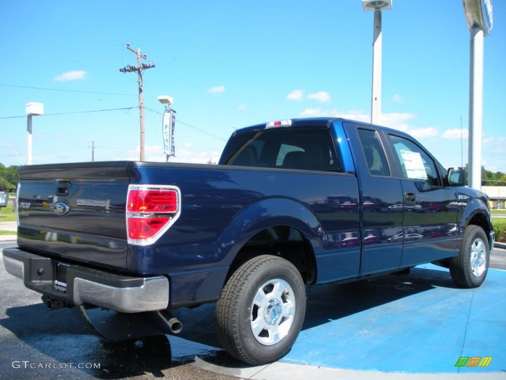2010 F150 XLT SuperCab - Dark Blue Pearl Metallic / Medium Stone photo #3