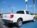 White Platinum Metallic Tri Coat - F150 Lariat SuperCab Photo No. 3