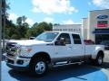 2011 Oxford White Ford F350 Super Duty Lariat Crew Cab 4x4 Dually  photo #1