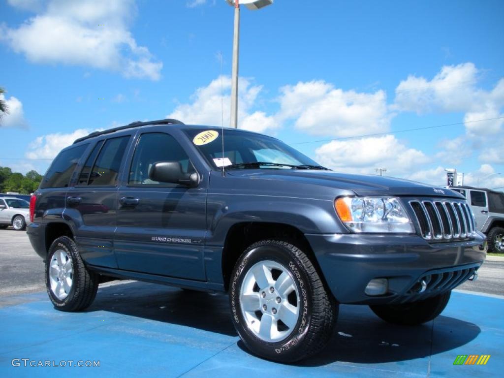 2001 Grand Cherokee Limited 4x4 - Steel Blue Pearl / Sandstone photo #7