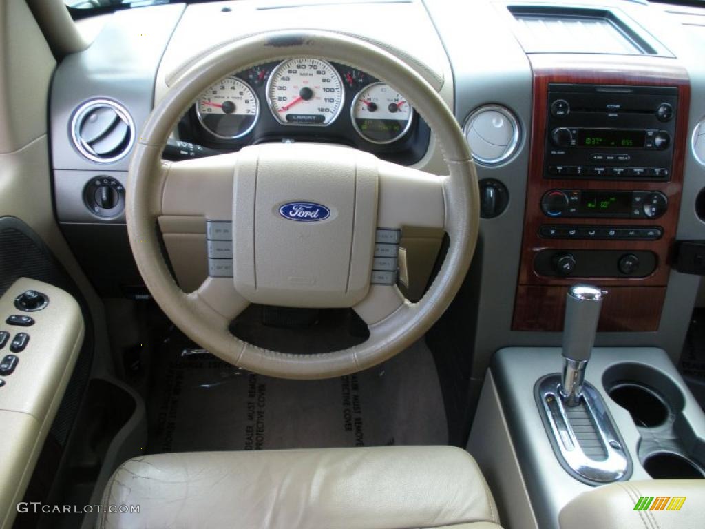 2005 F150 Lariat SuperCrew 4x4 - Aspen Green Metallic / Tan photo #19