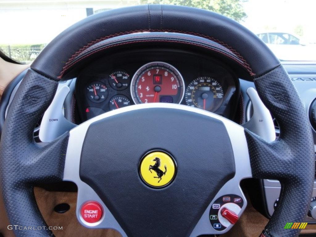 2005 Ferrari F430 Spider F1 Tan Steering Wheel Photo #37452669