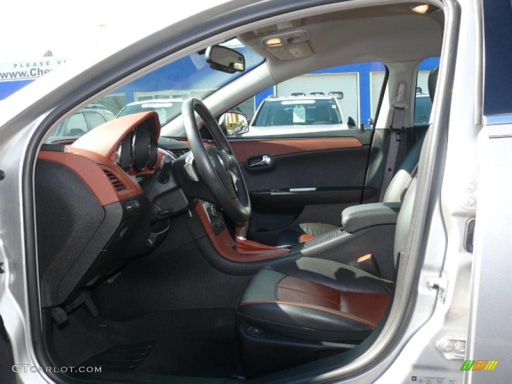 2008 Malibu LTZ Sedan - Silverstone Metallic / Ebony/Brick Red photo #7