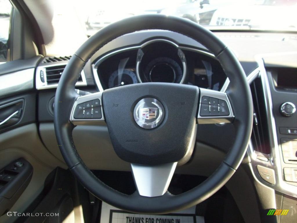 2011 Cadillac SRX FWD Ebony/Titanium Steering Wheel Photo #37460501