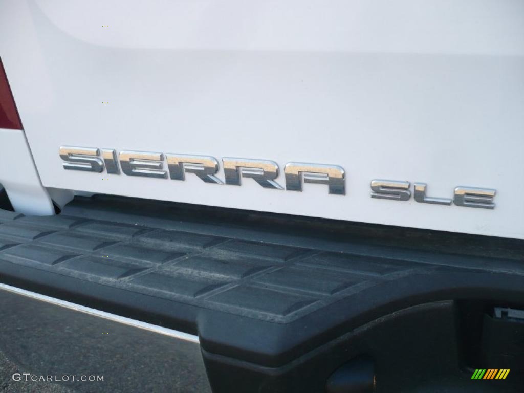 2007 Sierra 1500 SLE Extended Cab 4x4 - Summit White / Ebony Black photo #12
