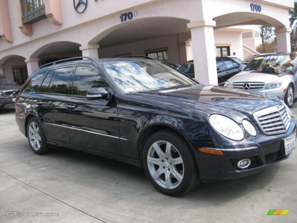 2008 E 350 4Matic Wagon - Capri Blue Metallic / Cashmere photo #1