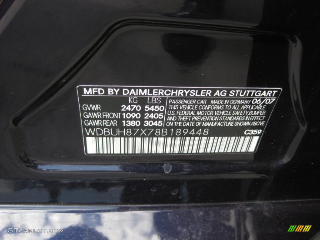 2008 E Color Code 359 for Capri Blue Metallic Photo #37463485