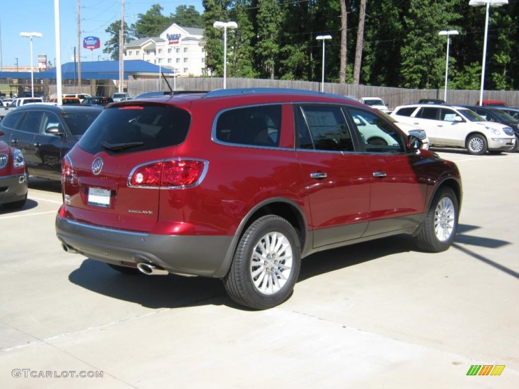 2011 Enclave CX - Red Jewel Tintcoat / Cashmere/Cocoa photo #5