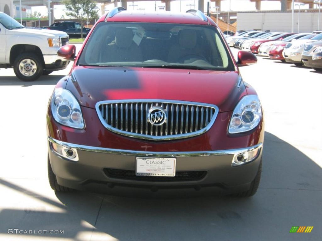 2011 Enclave CX - Red Jewel Tintcoat / Cashmere/Cocoa photo #8