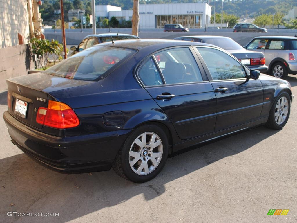 2000 3 Series 323i Sedan - Orient Blue Metallic / Black photo #7