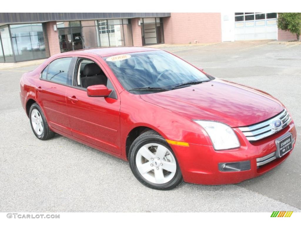 2008 Fusion SE V6 - Redfire Metallic / Charcoal Black photo #3