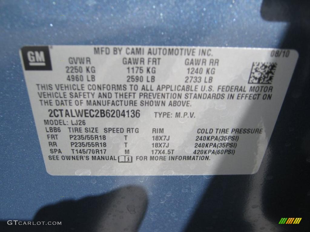 2011 GMC Terrain SLT Info Tag Photo #37471165