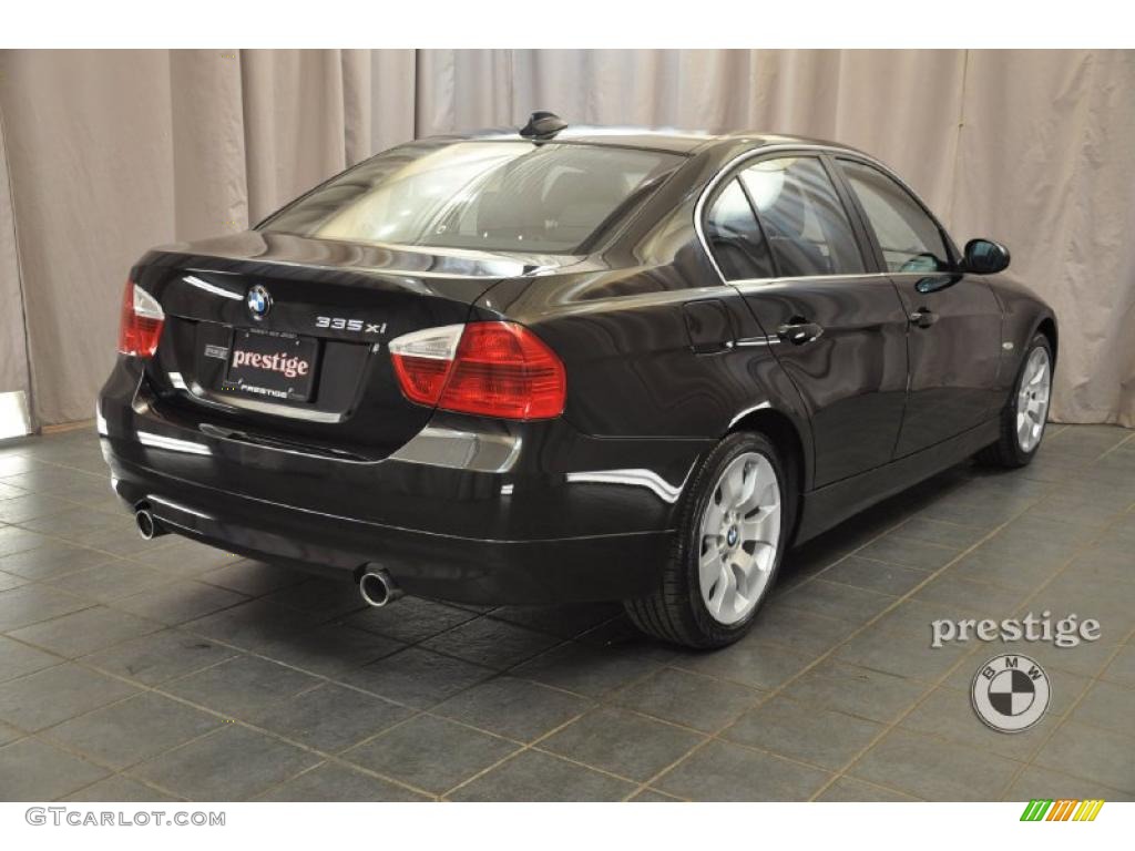 2007 3 Series 335xi Sedan - Jet Black / Black photo #2