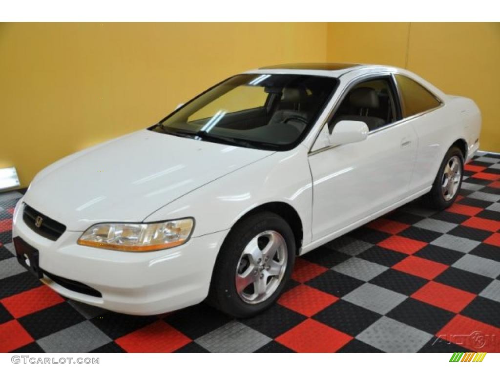 2000 Accord EX V6 Coupe - Taffeta White / Ivory photo #3