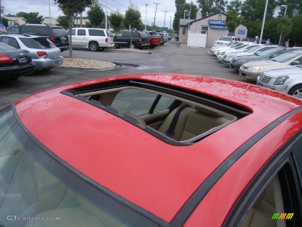2001 3 Series 325i Sedan - Bright Red / Beige photo #9