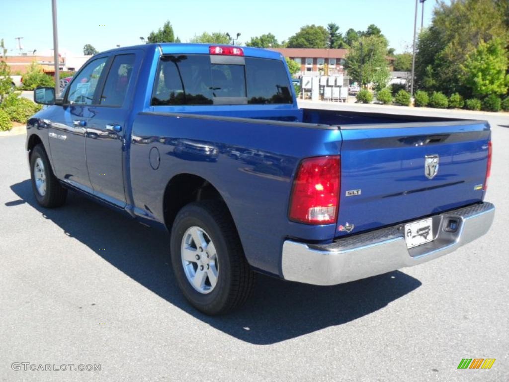 2011 Ram 1500 SLT Quad Cab - Deep Water Blue Pearl / Dark Slate Gray/Medium Graystone photo #2