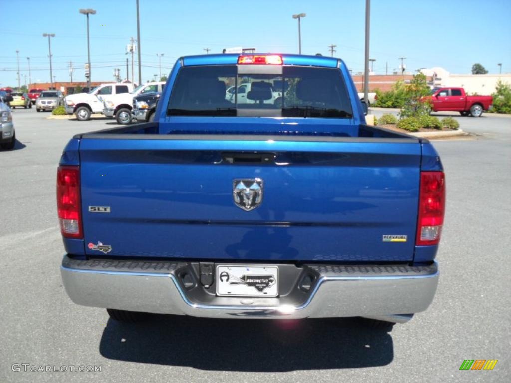 2011 Ram 1500 SLT Quad Cab - Deep Water Blue Pearl / Dark Slate Gray/Medium Graystone photo #4