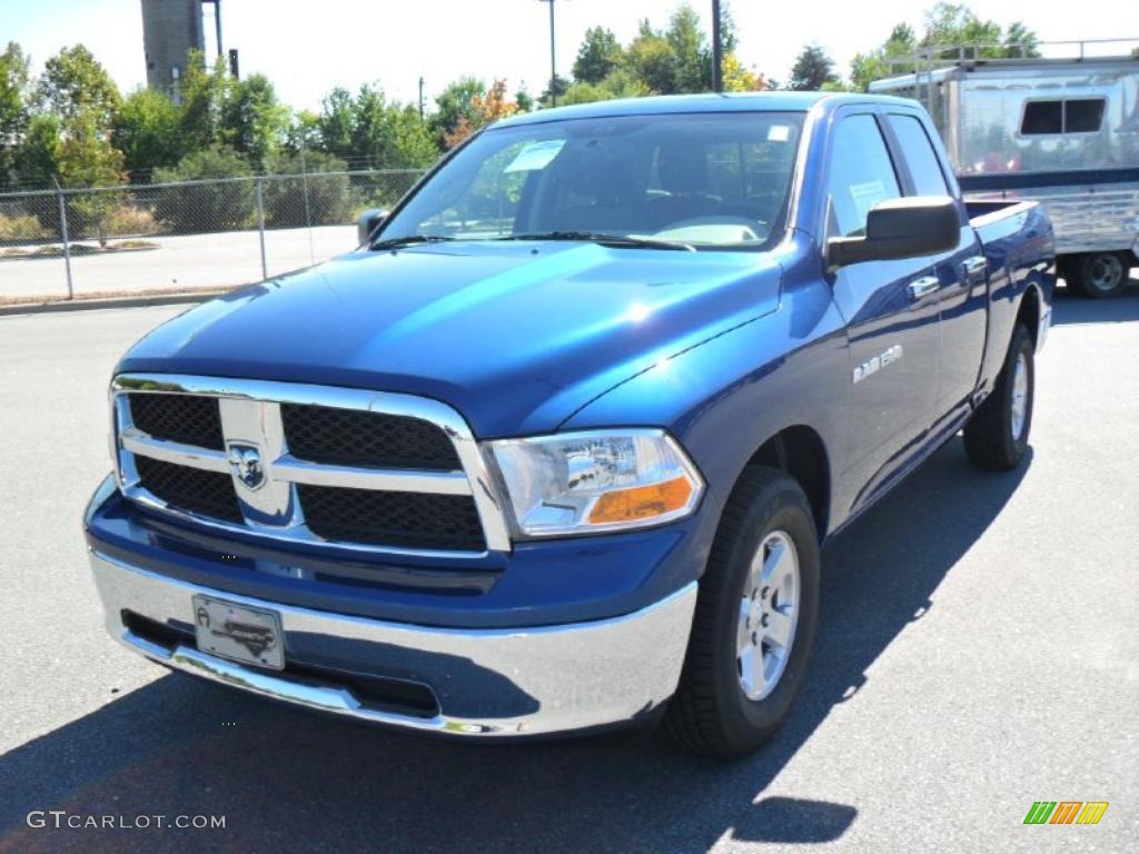 2011 Ram 1500 SLT Quad Cab - Deep Water Blue Pearl / Dark Slate Gray/Medium Graystone photo #7