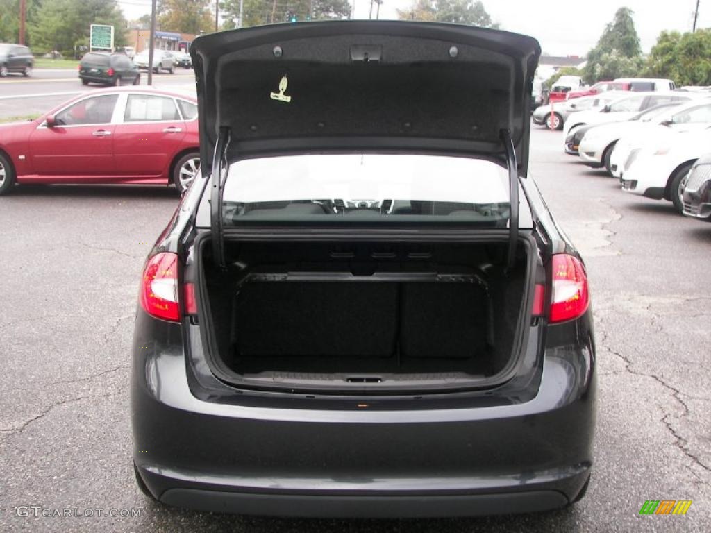 2011 Fiesta SEL Sedan - Monterey Grey Metallic / Charcoal Black Leather photo #7