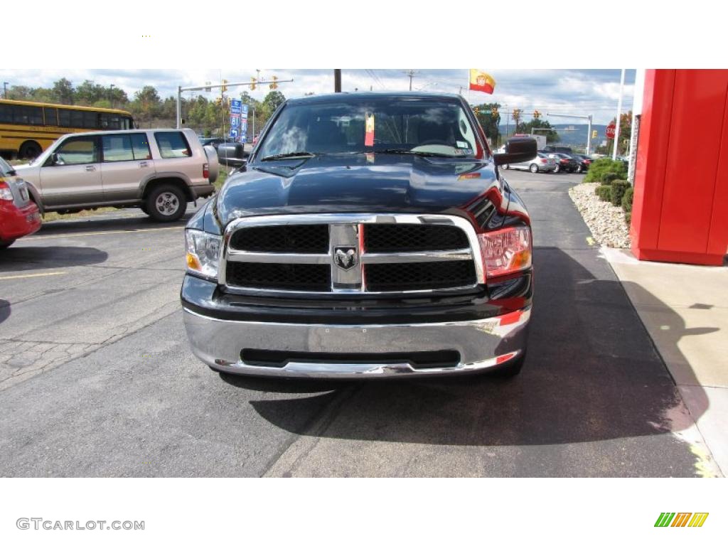 2010 Ram 1500 SLT Quad Cab 4x4 - Brilliant Black Crystal Pearl / Dark Slate/Medium Graystone photo #2