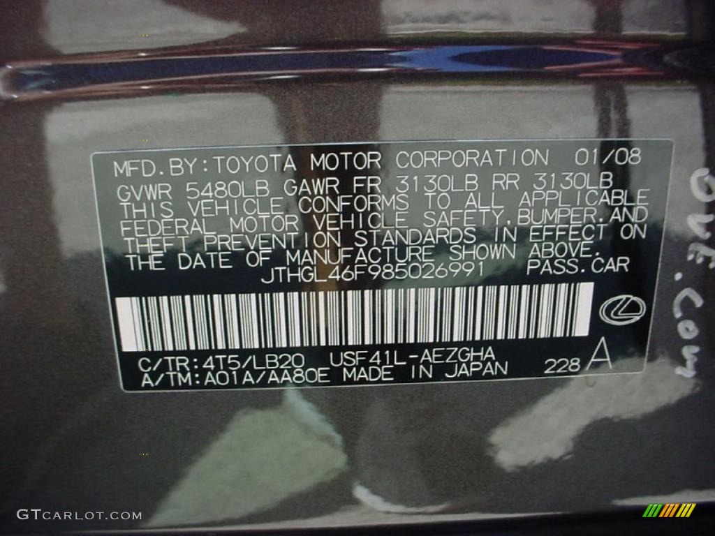 2008 LS Color Code 4T5 for Truffle Mica Photo #37497004