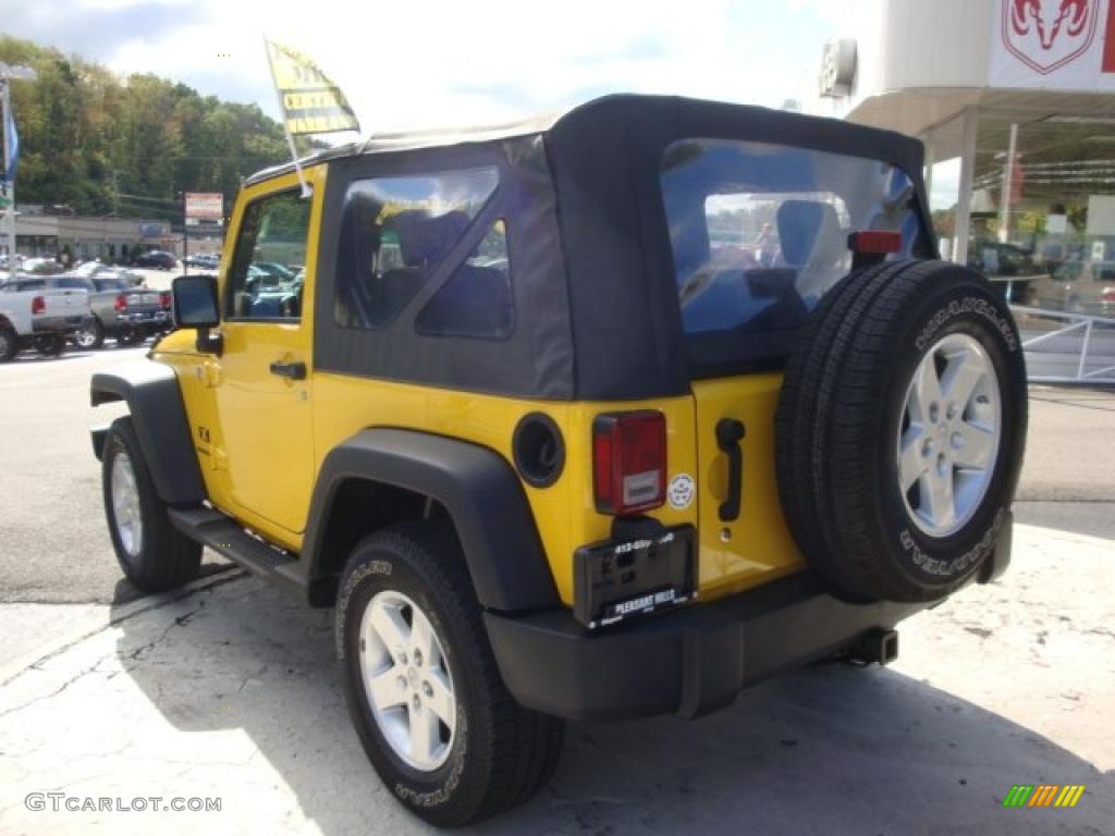 2008 Wrangler X 4x4 - Detonator Yellow / Dark Slate Gray/Medium Slate Gray photo #2