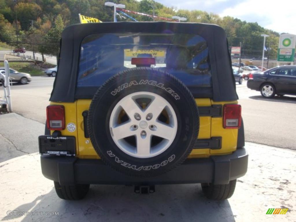 2008 Wrangler X 4x4 - Detonator Yellow / Dark Slate Gray/Medium Slate Gray photo #3