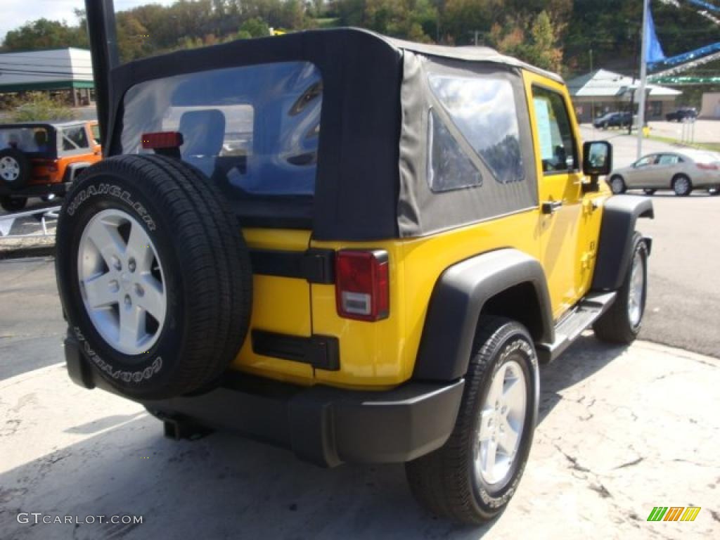 2008 Wrangler X 4x4 - Detonator Yellow / Dark Slate Gray/Medium Slate Gray photo #4