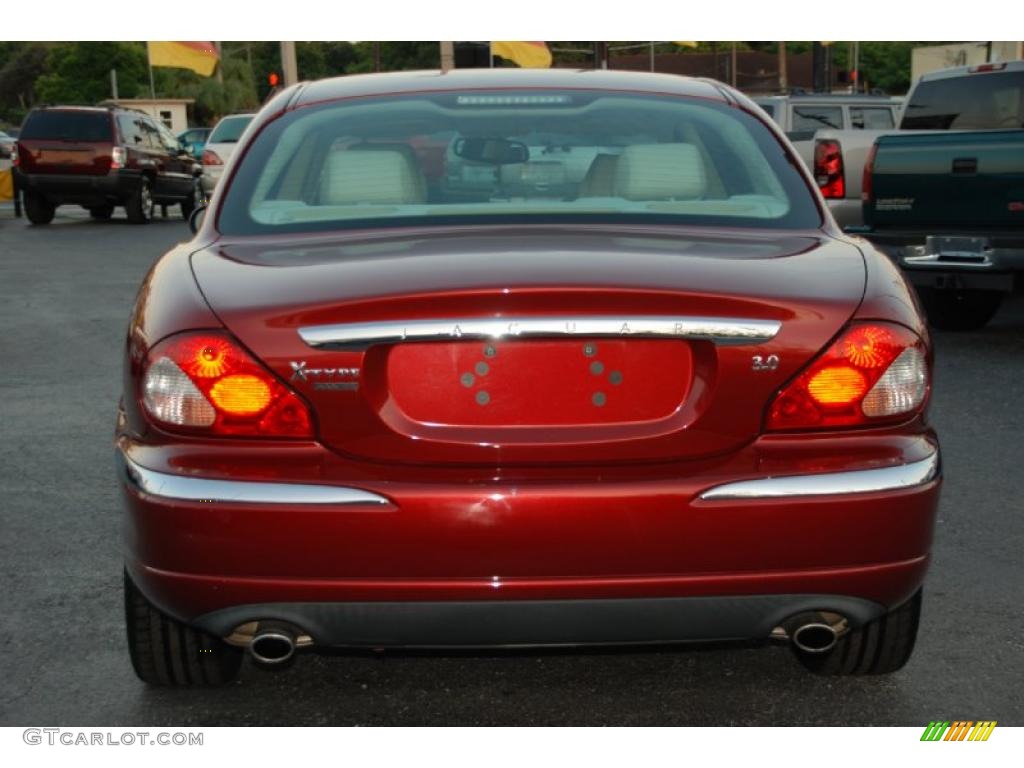 2004 X-Type 3.0 - Radiance Red Metallic / Ivory photo #12