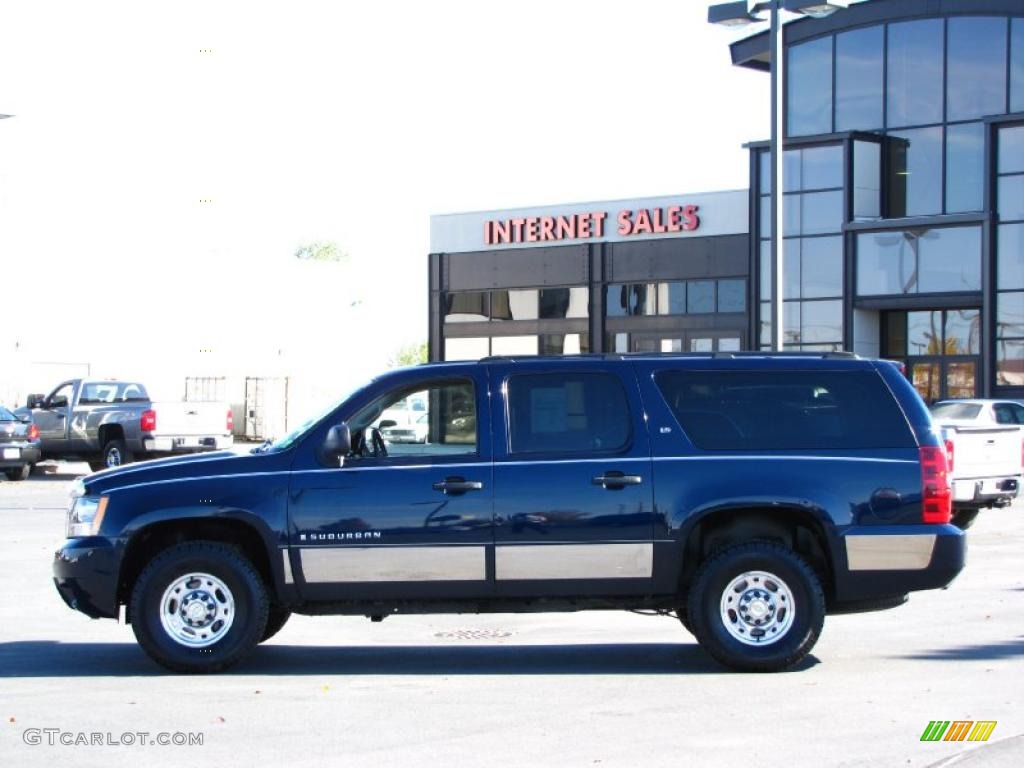 2007 Suburban 2500 LS 4x4 - Dark Blue Metallic / Ebony photo #1