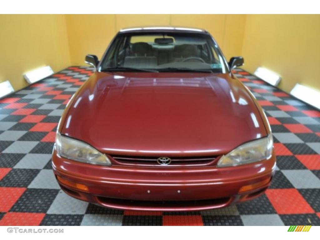 1995 Camry DX Sedan - Sunfire Red Metallic / Beige photo #2