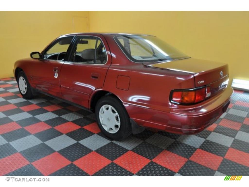 1995 Camry DX Sedan - Sunfire Red Metallic / Beige photo #4