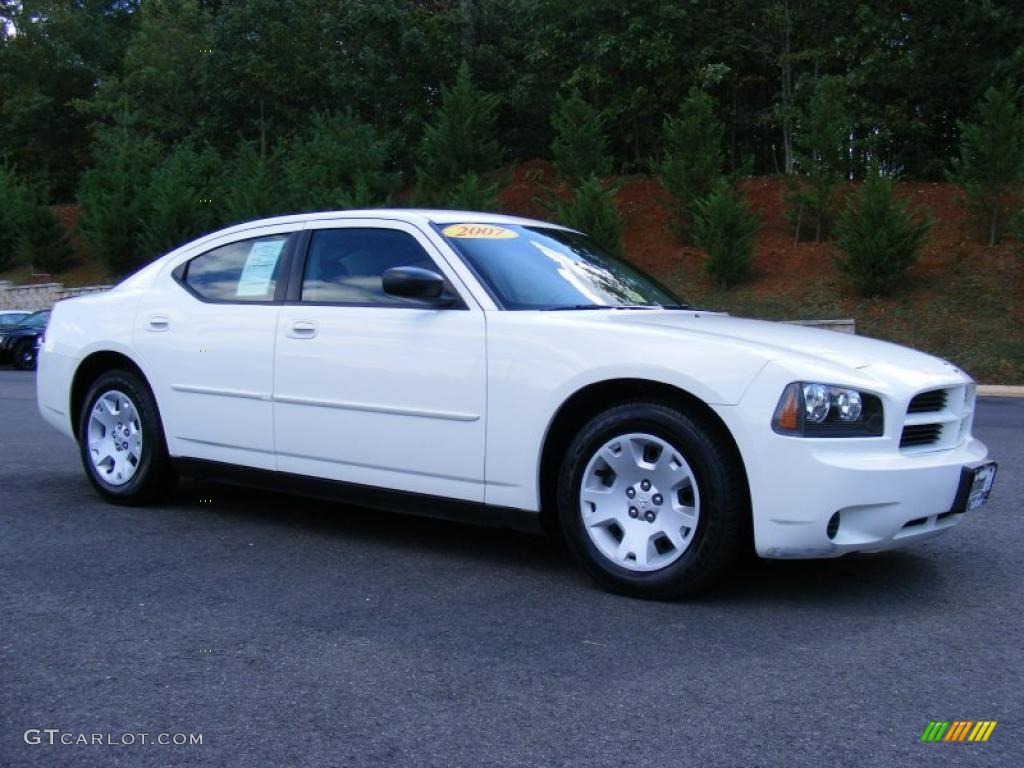 2007 Charger  - Stone White / Dark Slate Gray/Light Graystone photo #3