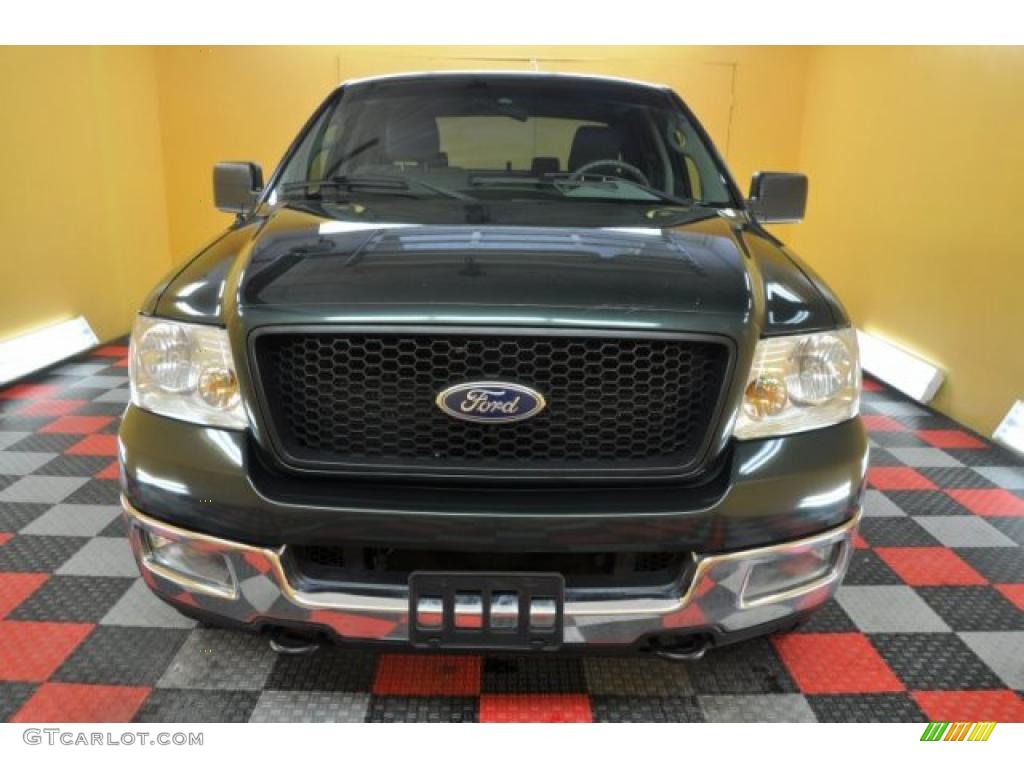 2004 F150 XLT SuperCrew 4x4 - Aspen Green Metallic / Dark Flint photo #2