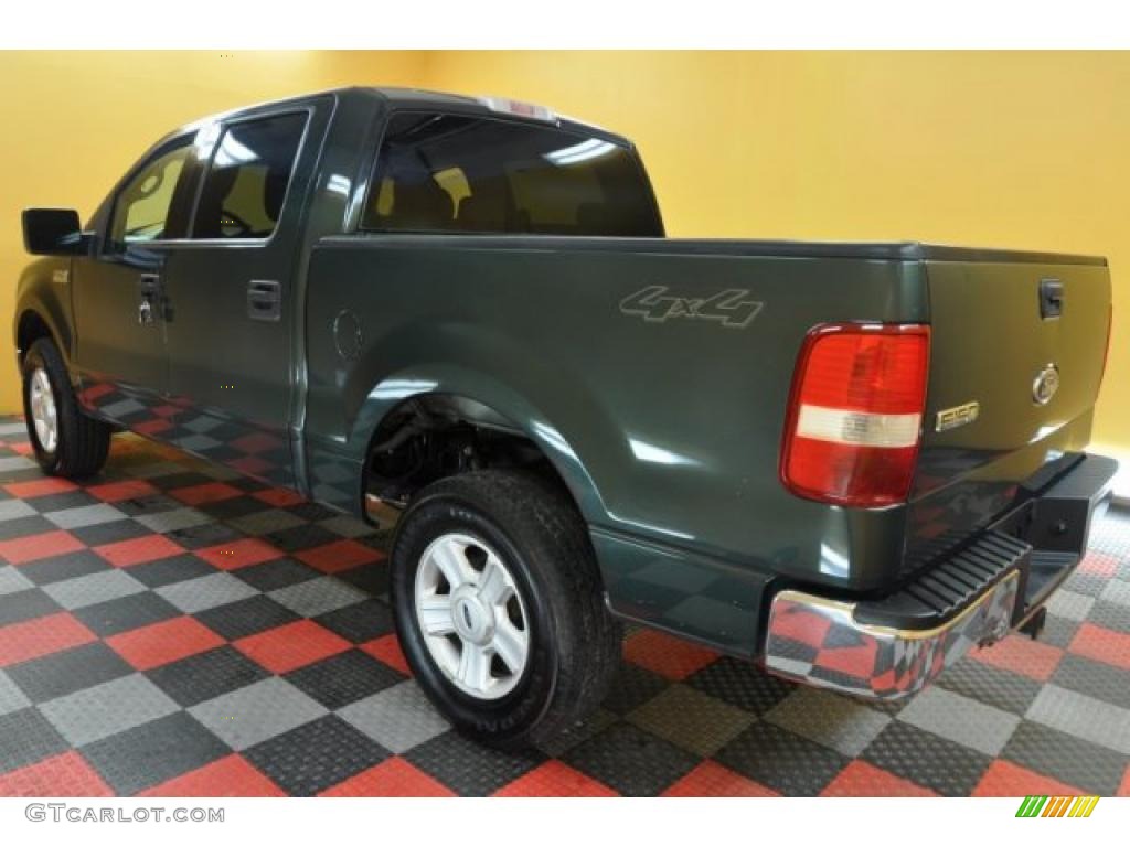 2004 F150 XLT SuperCrew 4x4 - Aspen Green Metallic / Dark Flint photo #4