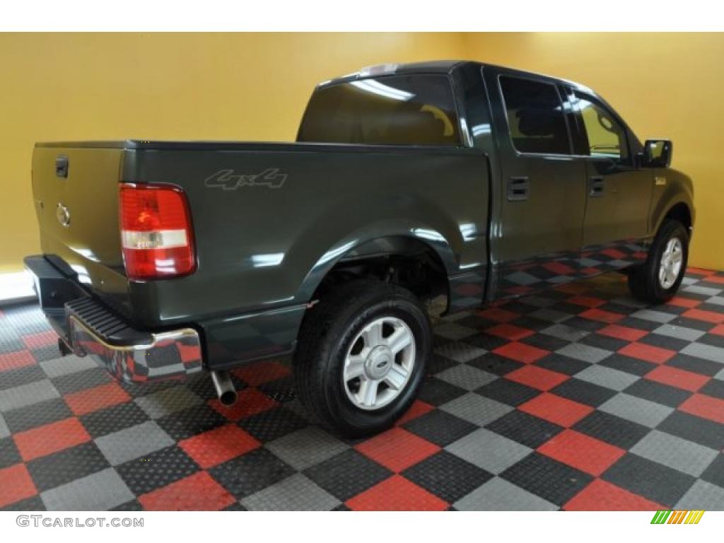 2004 F150 XLT SuperCrew 4x4 - Aspen Green Metallic / Dark Flint photo #6