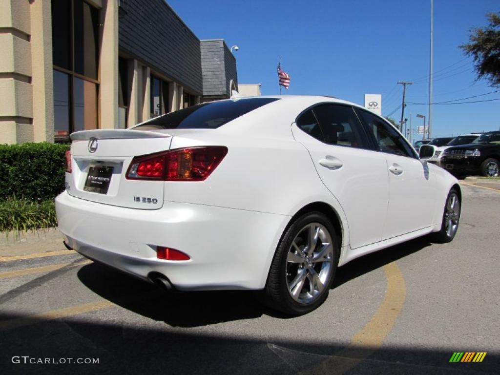 2009 IS 250 - Starfire White Pearl / Black photo #6